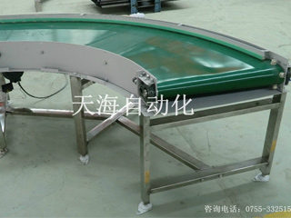 Turning belt conveyor