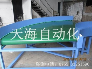 Turning belt conveyor